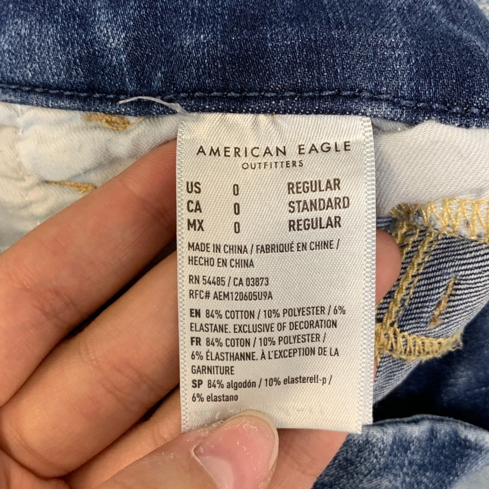 American Eagle Outfitters Curvy Jegging Jeans Womens 0R Blue Denim High Rise - Picture 10 of 16